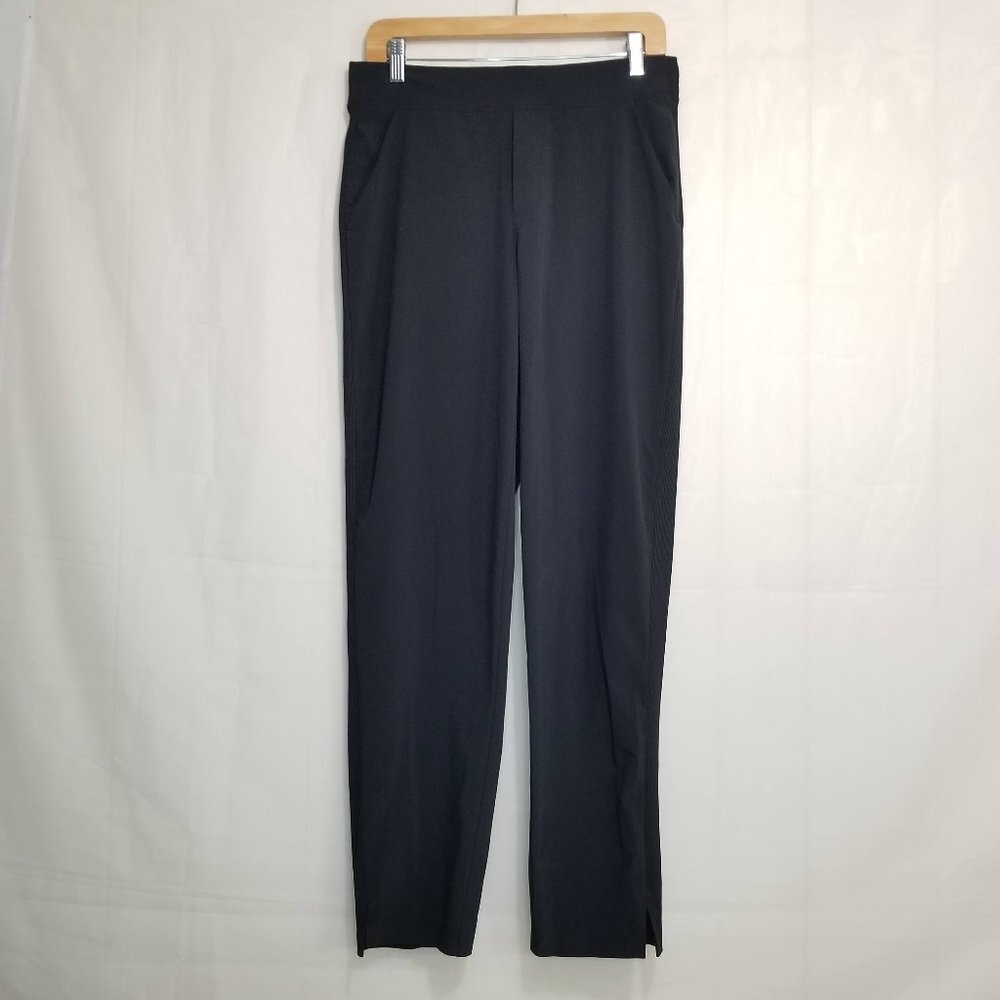 Athleta Brooklyn Ankle Pants Sz 6T Black Straight Leg Pull On Outdoors Stretch